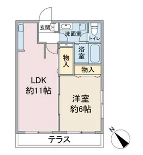 ブルーガーデン【1階】の間取り