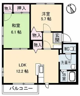 メゾン・サンピュア B棟【2階】の間取り