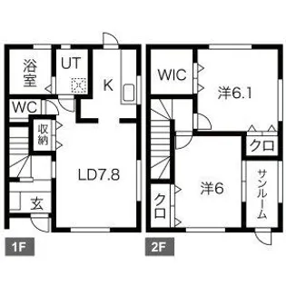 リュミエールB棟【1階】の間取り