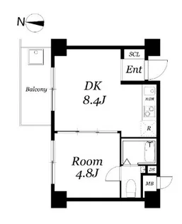 ティックハウス【6階】の間取り