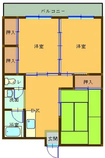 ロマーノ大牟田【2階】の間取り