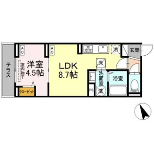 セレスティア鷺宮【1階】の間取り