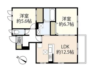 中山南五番街 C棟【1階】の間取り