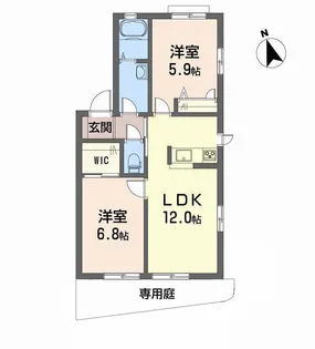 プランドール凛 B棟【1階】の間取り