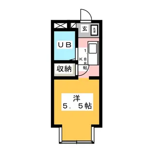 山野井マンション B棟【1階】の間取り