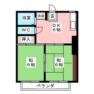 ハイツBlueSky2【2階】の間取り