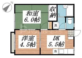 コーポアサヒ【2階】の間取り