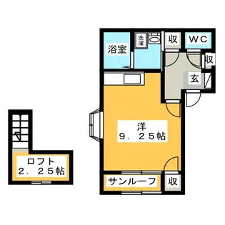 メゾンシャルマン【2階】の間取り