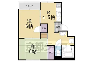 モンターニュ嵯峨【3階】の間取り