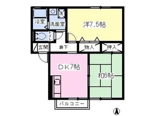 サニーハウスC【2階】の間取り