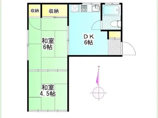 文化ビル【4階】の間取り
