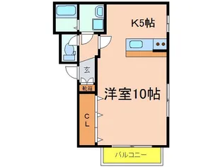 スカイプラザ宇梶E【1階】の間取り
