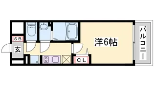エステムコート神戸グランスタイル【9階】の間取り