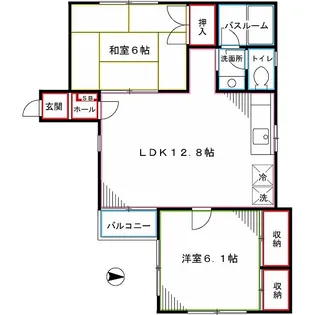 テラス丸山【2階】の間取り