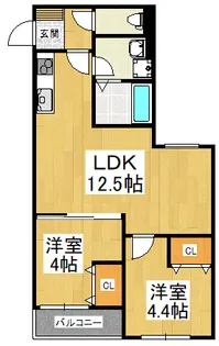 レジーナ本町【1階】の間取り