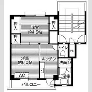 ビレッジハウス田中第二【2階】の間取り