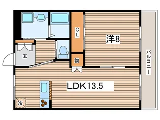 ベルメゾン日吉【1階】の間取り
