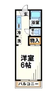 ベルメゾンカスヤ【1階】の間取り