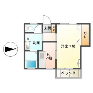 イーストビレッジ【1階】の間取り