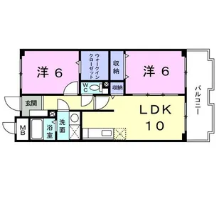 ヒルズ シンシア【1階】の間取り