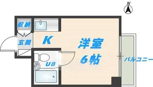 ニシウラハイツ【1階】の間取り