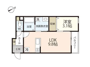 ViVi五日市【1階】の間取り