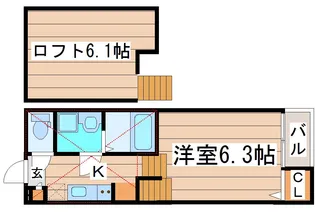 ハーモニーテラス六丁の目IV【2階】の間取り