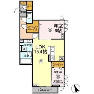 D-Invest陣場【2階】の間取り