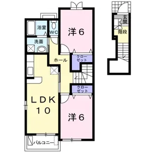 リヴァーリーフII【2階】の間取り