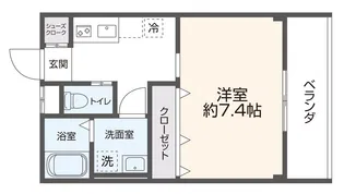 エルミタージュ小若江1号館【1階】の間取り