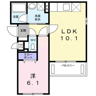 アルカディア浅間町【1階】の間取り