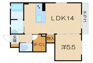 シャルマンソレイユC【1階】の間取り