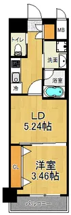 西宮北口プライマリーワンガーデンテラス【5階】の間取り