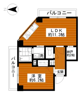 サウスハイツ【2階】の間取り