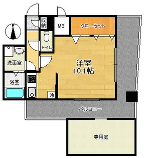 福岡県福岡市中央区荒戸3【マンション】の間取り
