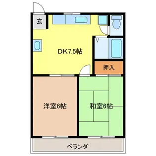 岐阜県岐阜市鍵屋西町2【マンション】の間取り