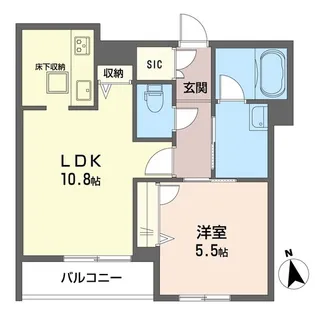 アルフラットさちが丘【1階】の間取り