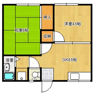 フジタコーポ【1階】の間取り