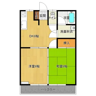 コーポたましろ B棟【1階】の間取り