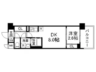 アドバンス京都クラッセ【6階】の間取り