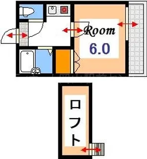 パレス奥田【1階】の間取り