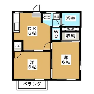 鶴田ローズタウンB棟【2階】の間取り