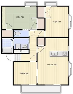 コスモヒルズ【1階】の間取り