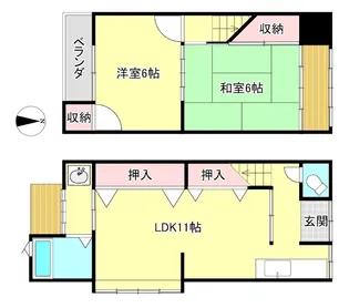 京都府京都市右京区鳴滝本町【一戸建】の間取り