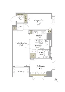 エスティメゾン五反田【12階】の間取り