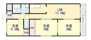 3LDKの間取り画像