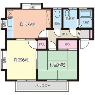 コーポウエスト【1階】の間取り