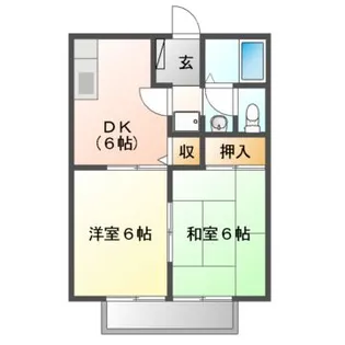 ジュネス新涯【2階】の間取り