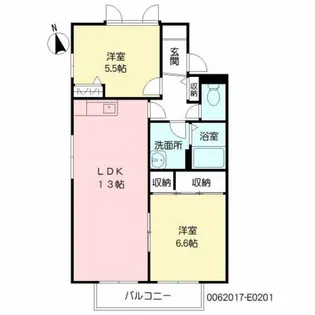グリーンパーク’96 E棟【2階】の間取り