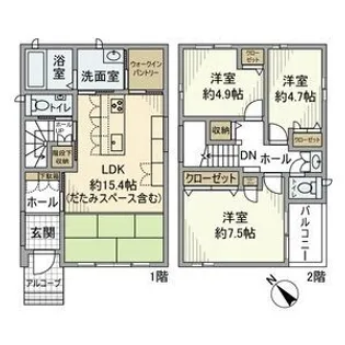 愛知県岡崎市橋目町【一戸建】の間取り